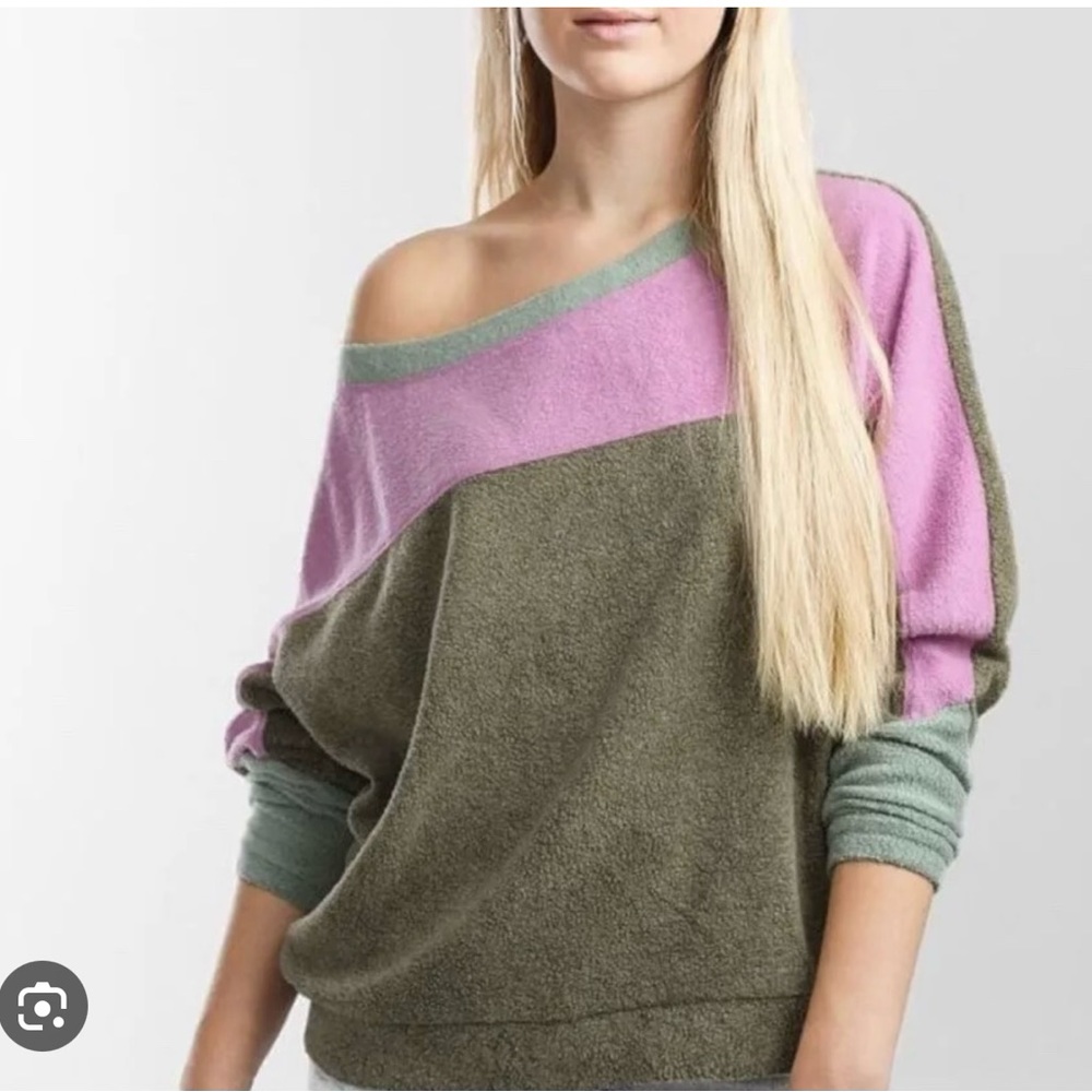 Intimately Free People blue Monday fleece long sleeve size small